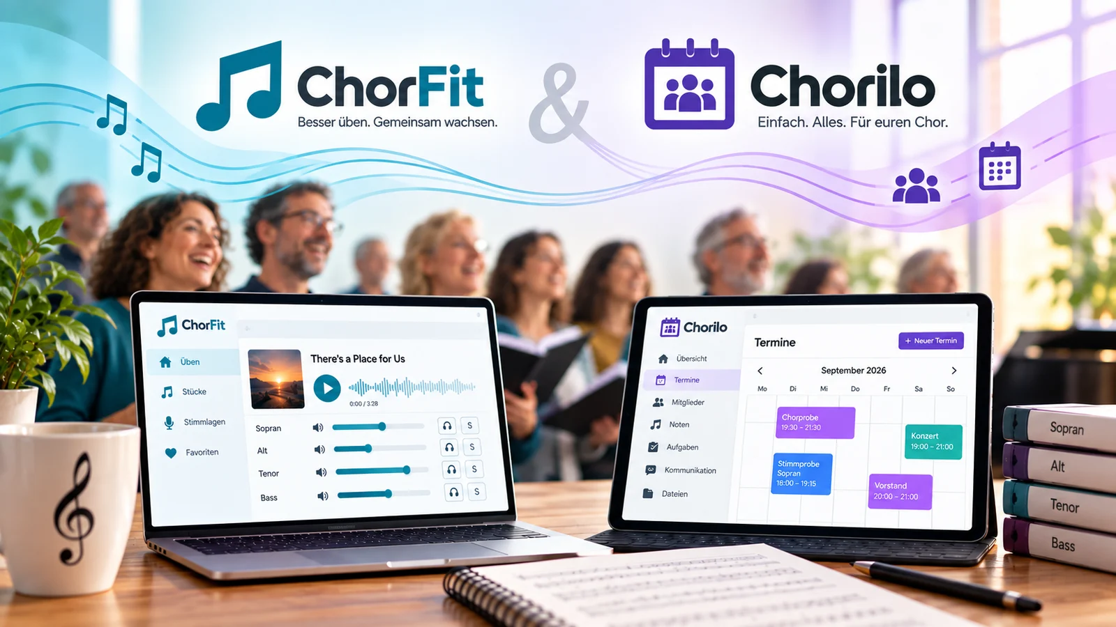 ChorFit und Chorilo – digitale Lösungen für musikalisches Üben und moderne Chorverwaltung